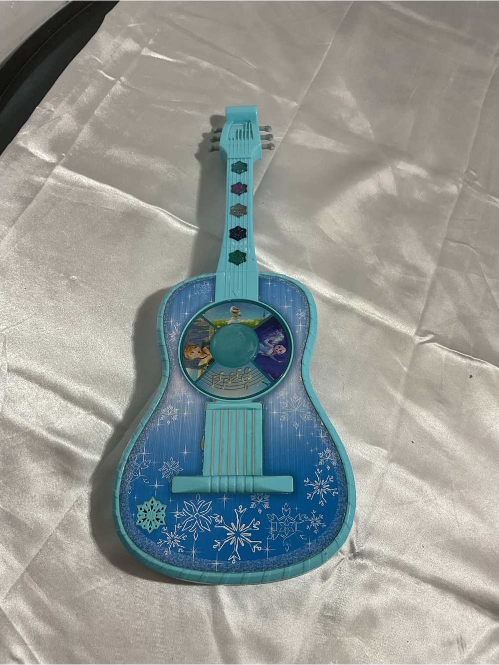 Kids Toy Acoustic Guitar - Light Blue Frozen-Themed Design